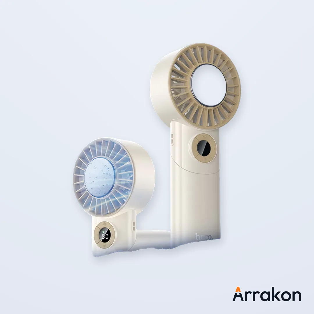 HOCO HX605 Ice Pack Series Dual-Cooling Foldable Fan (3600mAh)