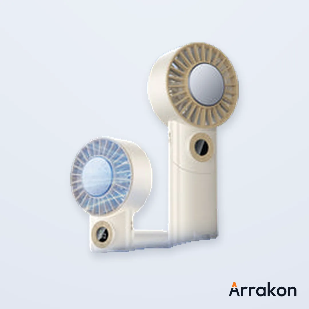 HOCO HX605 Ice Pack Series Dual-Cooling Foldable Fan (3600mAh)