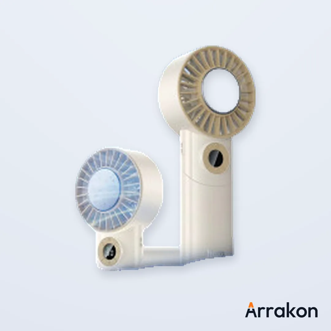 HOCO HX605 Ice Pack Series Dual-Cooling Foldable Fan (3600mAh)