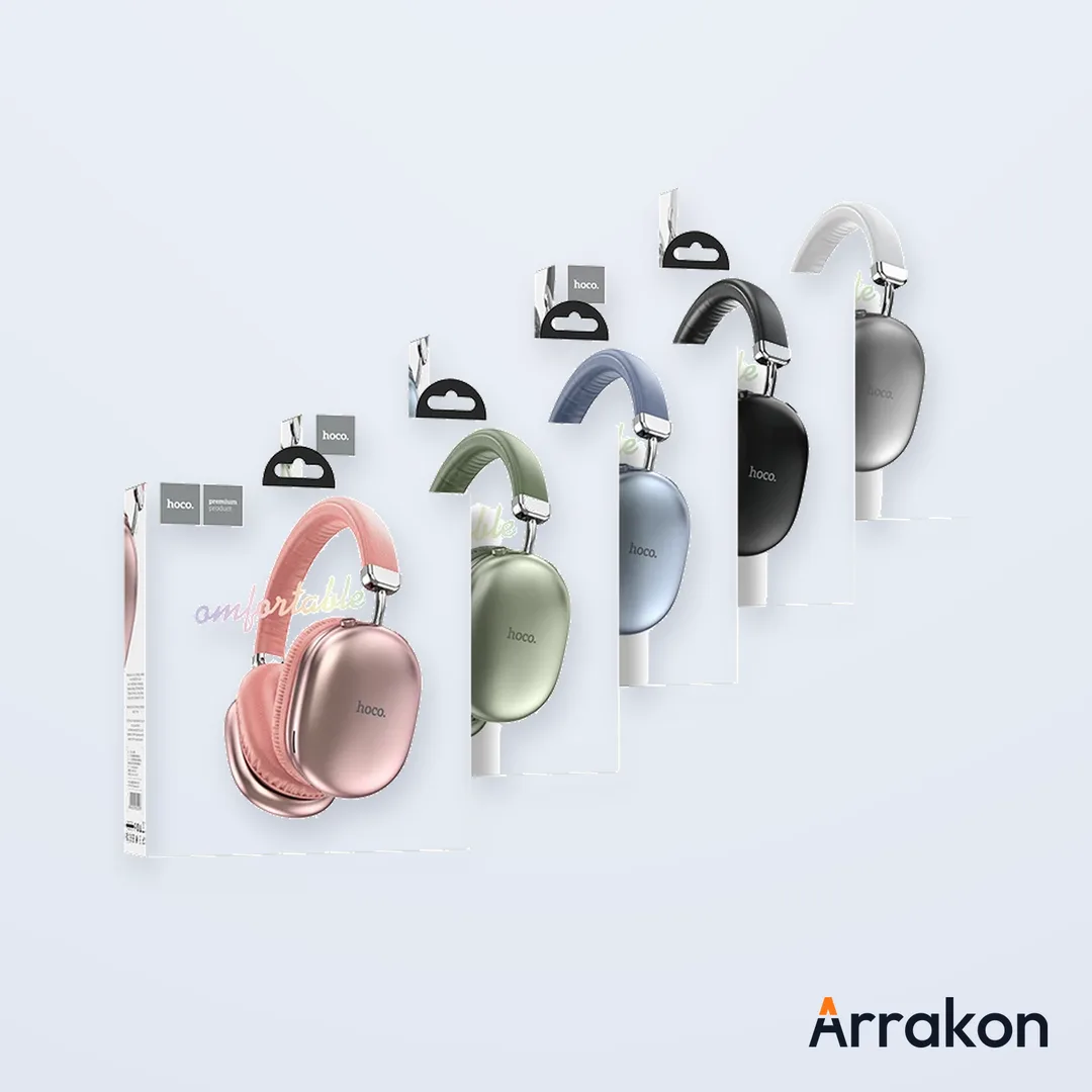 HOCO W35 Max Wireless Bluetooth Headphones (90-Hour Playtime)