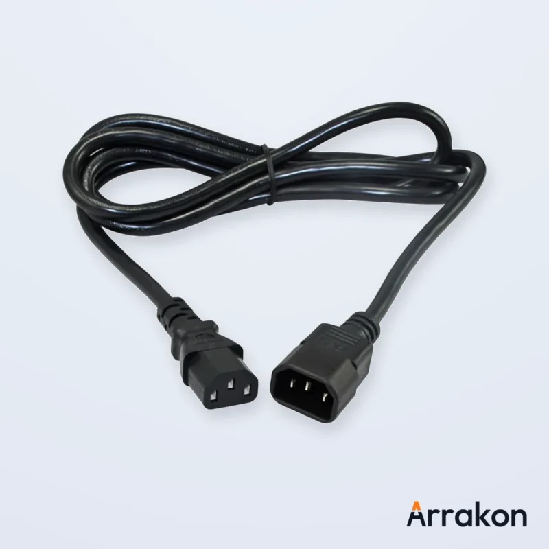 IEC C13 to C14 Back-to-Back Power Extension Cable 1.8m