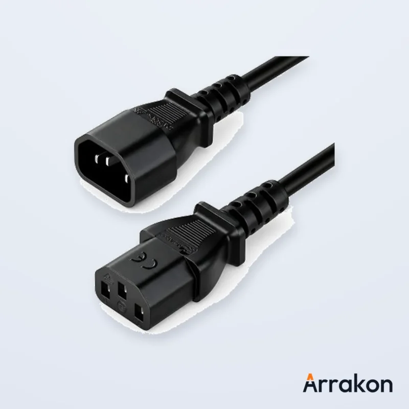 IEC C13 to C14 Back-to-Back Power Extension Cable 1.8m, view 4 of 6