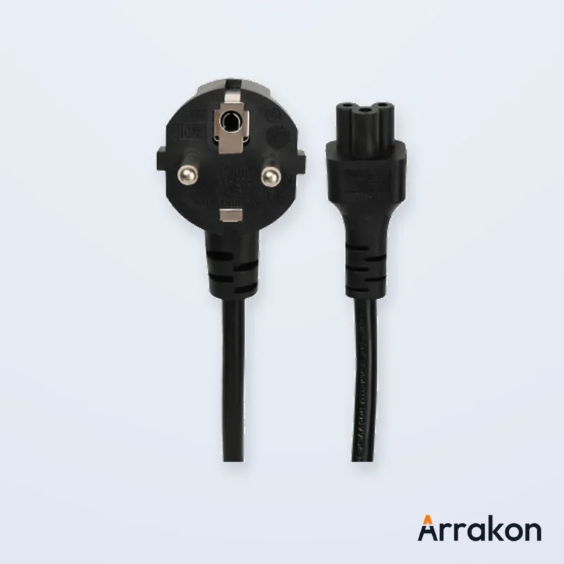IEC C5 Cloverleaf (Mickey Mouse) Laptop AC-Adapter Power Cable 1-1.5m, view 3 of 6