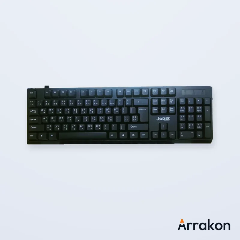Jedel K29 USB Wired Office Keyboard with Bangla, view 3 of 8