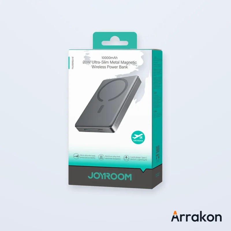 Joyroom JR-PBM08 Pro 20W Metal Magnetic Wireless Power Bank 10000mAh, view 6 of 19
