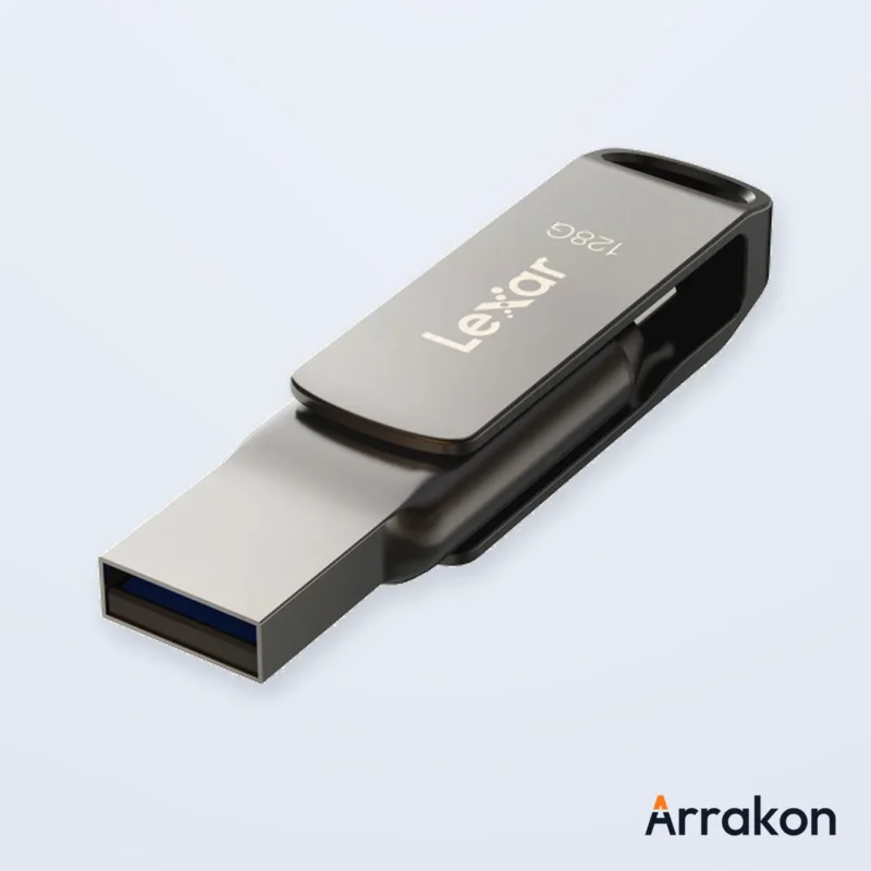 Lexar JumpDrive Dual Drive D400 128GB USB 3.1 Type-C Pen Drive, view 4 of 5