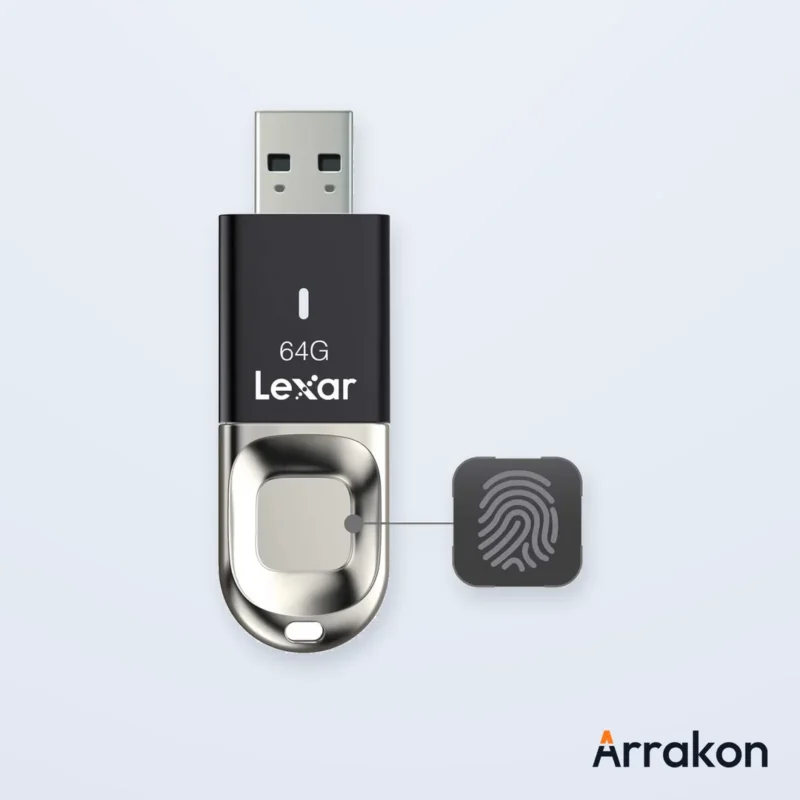 Lexar JumpDrive Fingerprint F35 64GB USB 3.0 Flash Drive, view 2 of 4