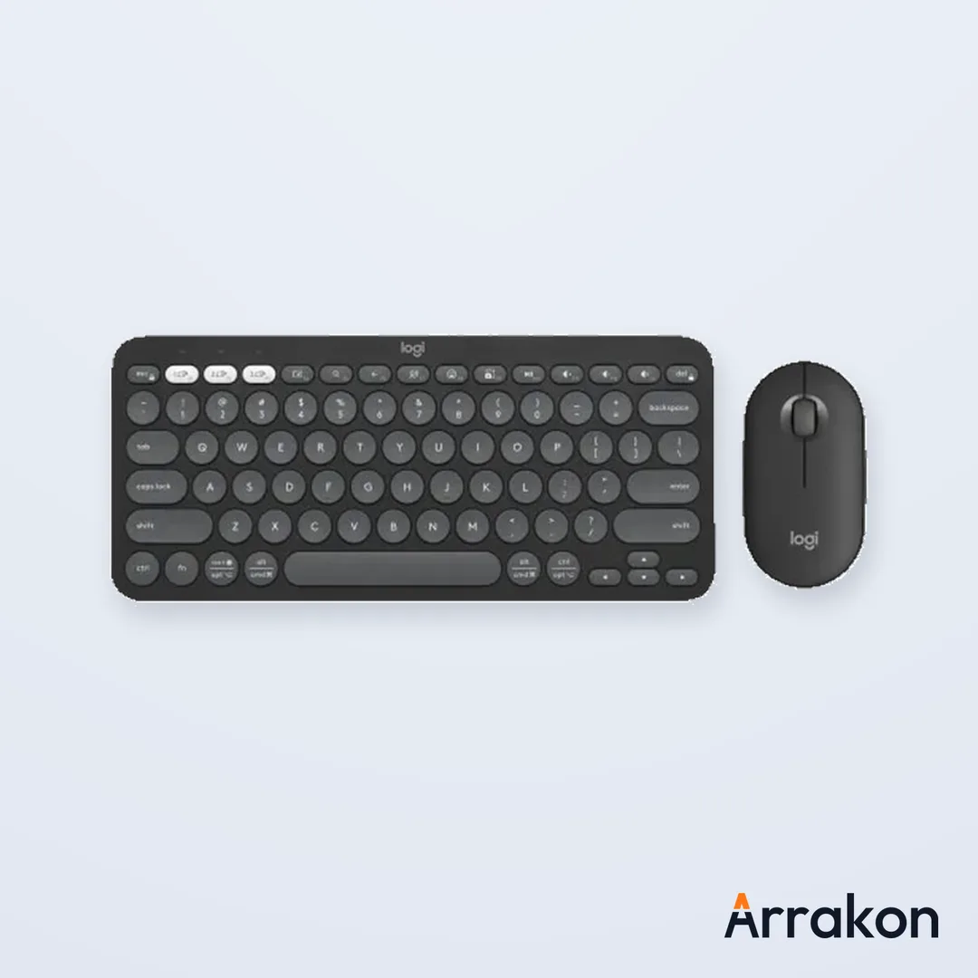 Logitech Pebble 2 Combo — Pebble Keys 2 K380s Multi-Device Bluetooth Keyboard + Pebble Mouse 2 M350s