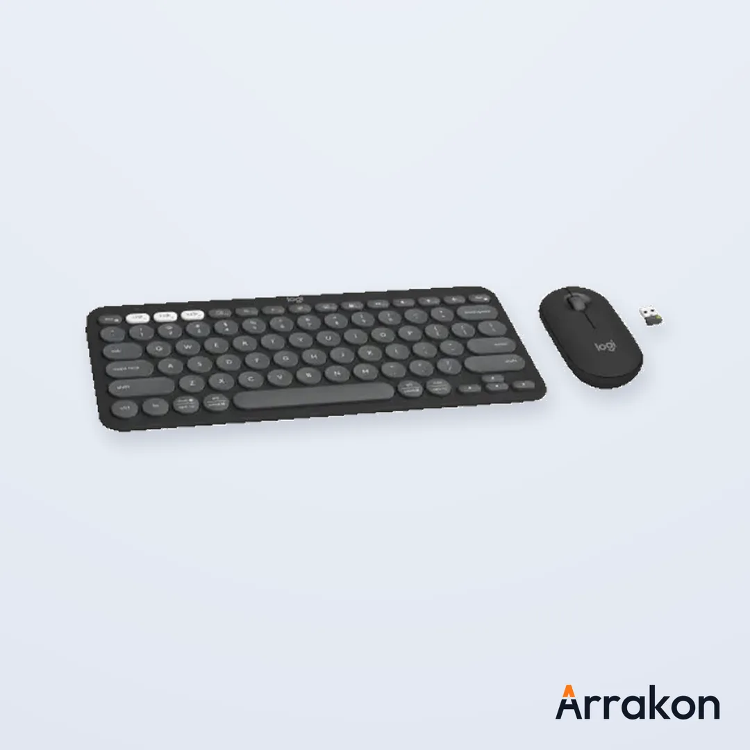 Logitech Pebble 2 Combo — Pebble Keys 2 K380s Multi-Device Bluetooth Keyboard + Pebble Mouse 2 M350s