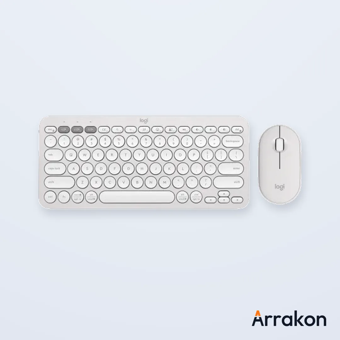 Logitech Pebble 2 Combo — Pebble Keys 2 K380s Multi-Device Bluetooth Keyboard + Pebble Mouse 2 M350s