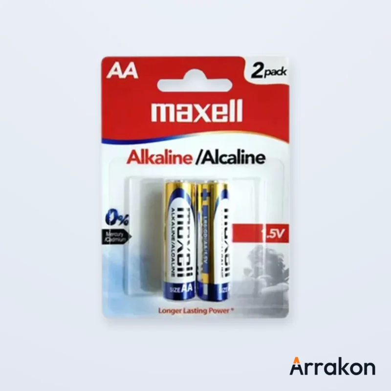 Maxell Alkaline AA/LR6 1.5V Battery (1 Pair / 2 Cells), view 6 of 11