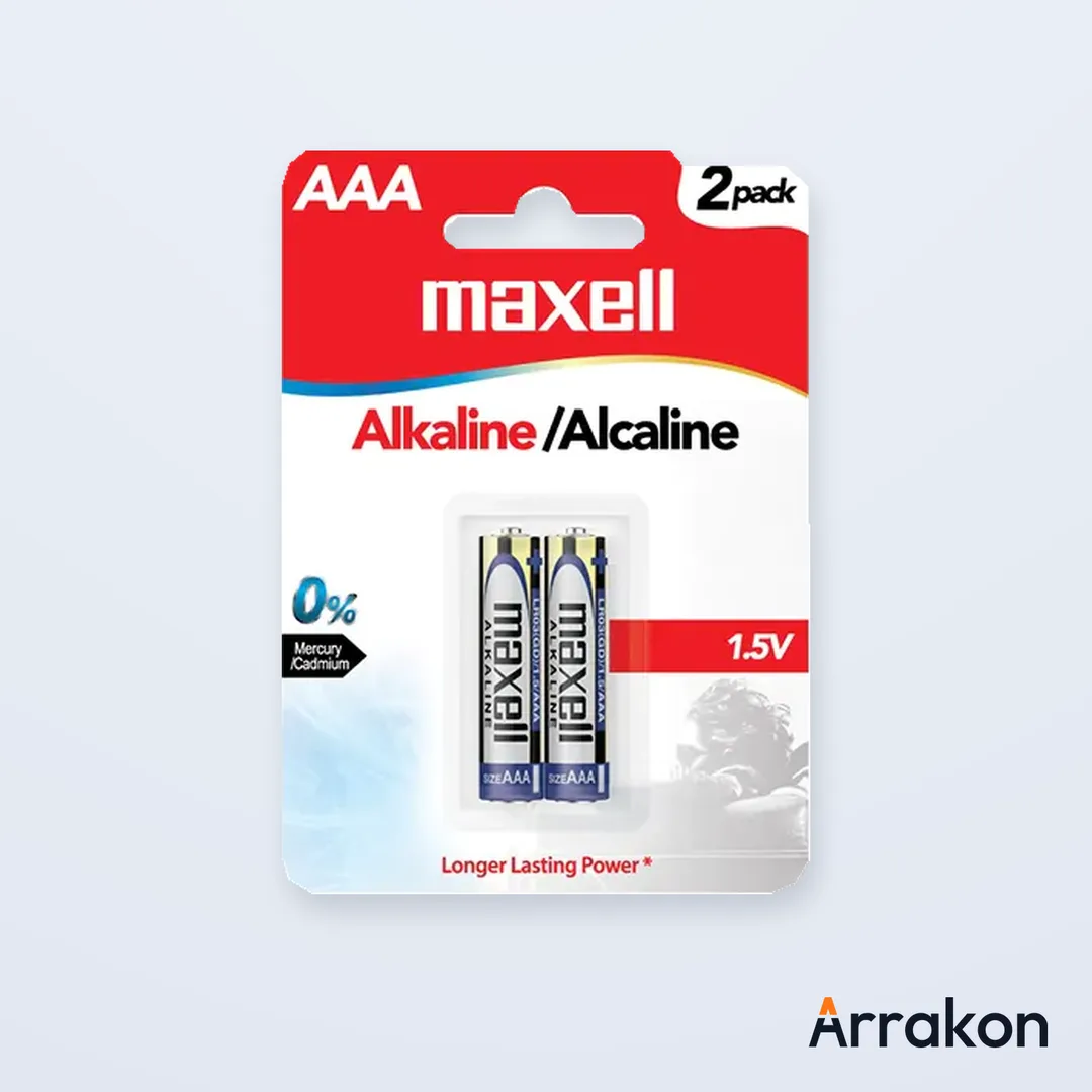 Maxell Alkaline AAA/LR03 1.5V Battery (1 Pair / 2 Cells)