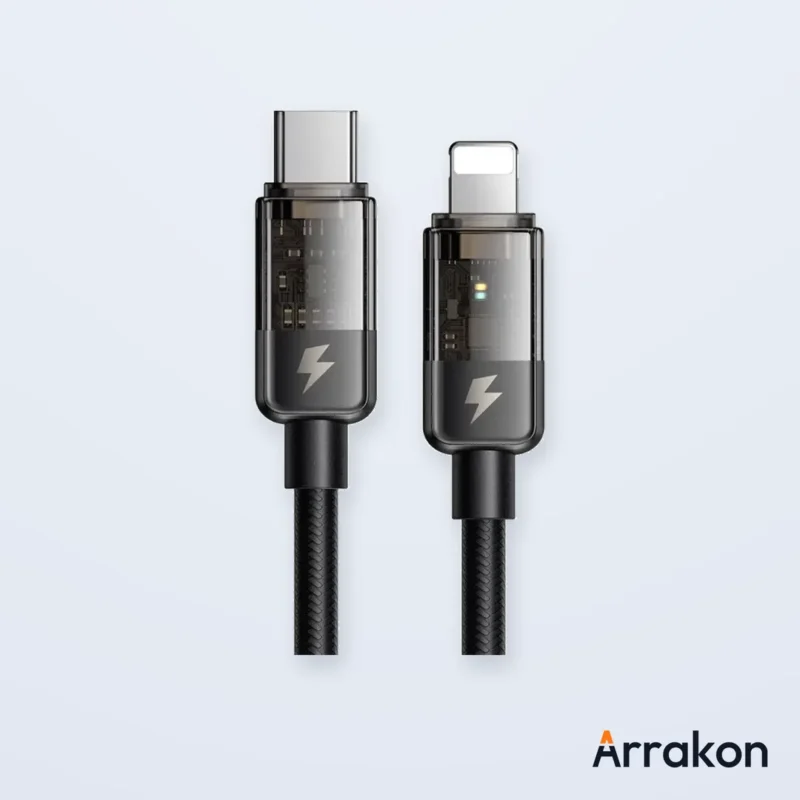 Mcdodo CA-316 36W USB-C to Lightning Auto Power-Off Charging & Data Cable, 1.2m/1.8m, Black