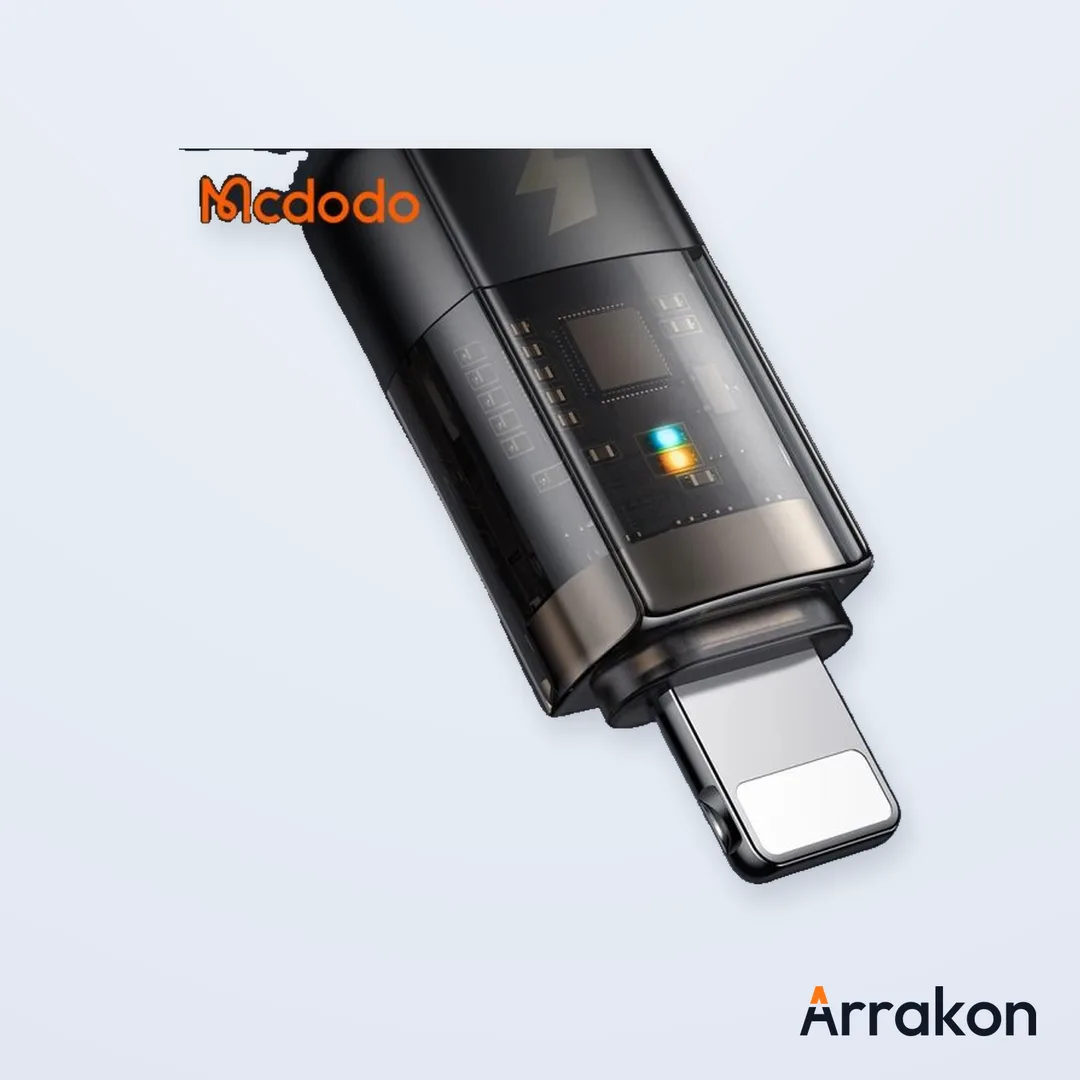 Mcdodo CA-316 36W USB-C to Lightning Auto Power-Off Charging & Data Cable, 1.2m/1.8m, Black