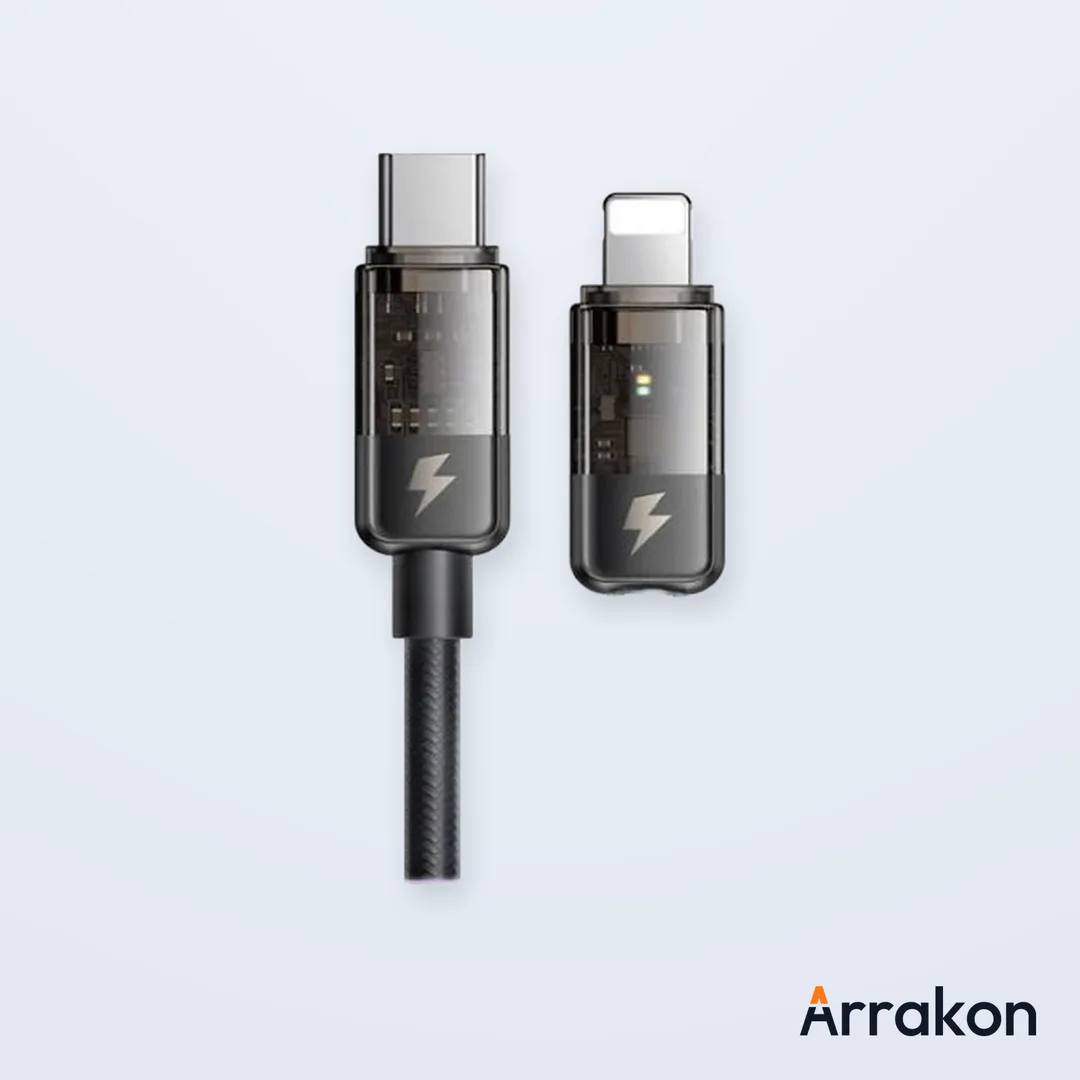 Mcdodo CA-316 36W USB-C to Lightning Auto Power-Off Charging & Data Cable, 1.2m/1.8m, Black