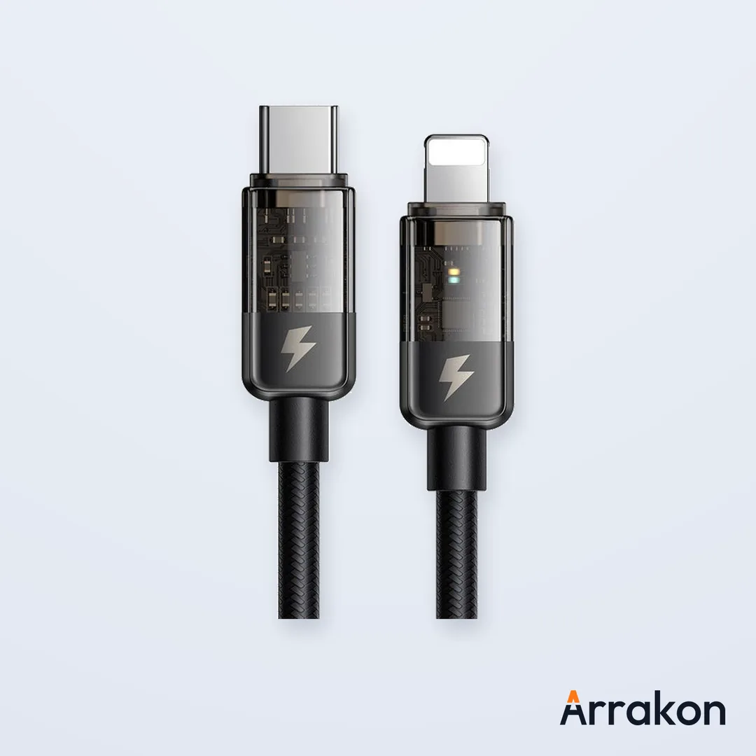 Mcdodo CA-316 36W USB-C to Lightning Auto Power-Off Charging & Data Cable, 1.2m/1.8m, Black
