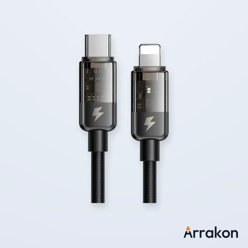Mcdodo CA-316 36W USB-C to Lightning Auto Power-Off Charging & Data Cable, 1.2m/1.8m, Black, view 14 of 28