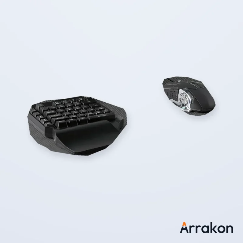 MK500 5-in-1 Mobile Gaming Combo (One-Handed Keyboard + Mouse + Bluetooth Converter + Phone Holder + USB Cable), view 7 of 24