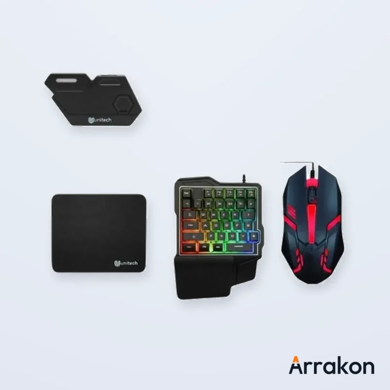 MK500 5-in-1 Mobile Gaming Combo (One-Handed Keyboard + Mouse + Bluetooth Converter + Phone Holder + USB Cable), view 20 of 24