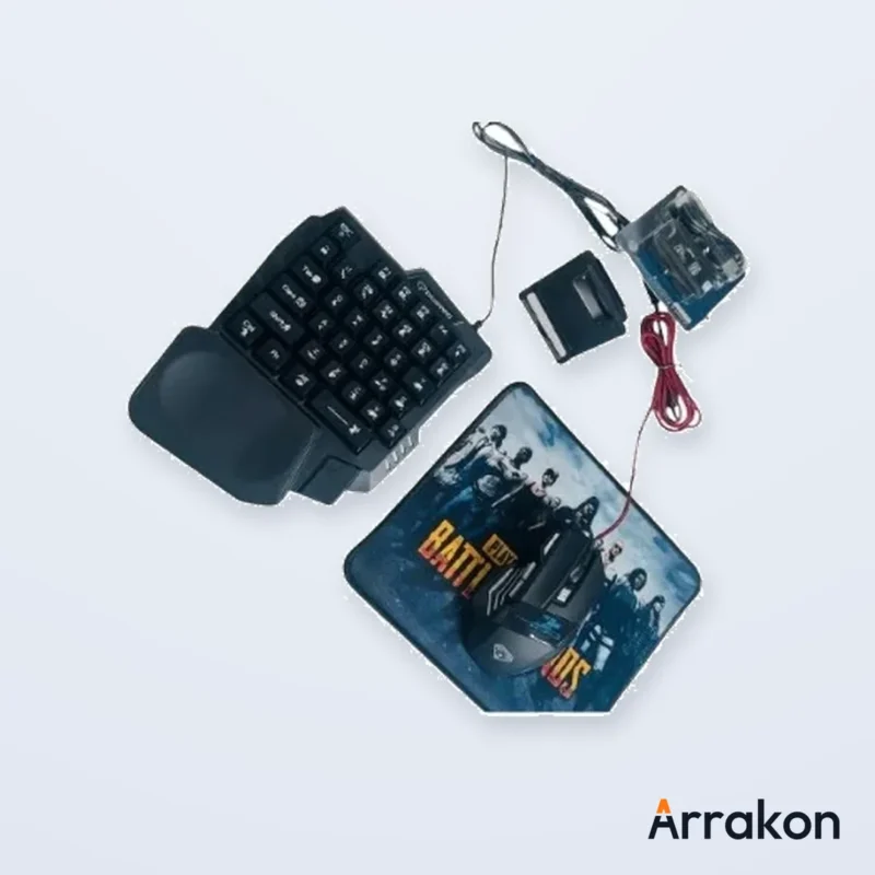 MK500 5-in-1 Mobile Gaming Combo (One-Handed Keyboard + Mouse + Bluetooth Converter + Phone Holder + USB Cable), view 22 of 24