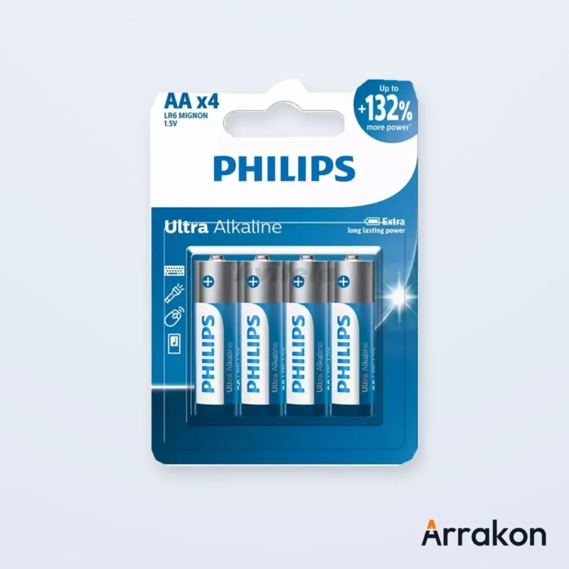 Philips Ultra Alkaline AA LR6 Battery, 2-Pack, view 2 of 9