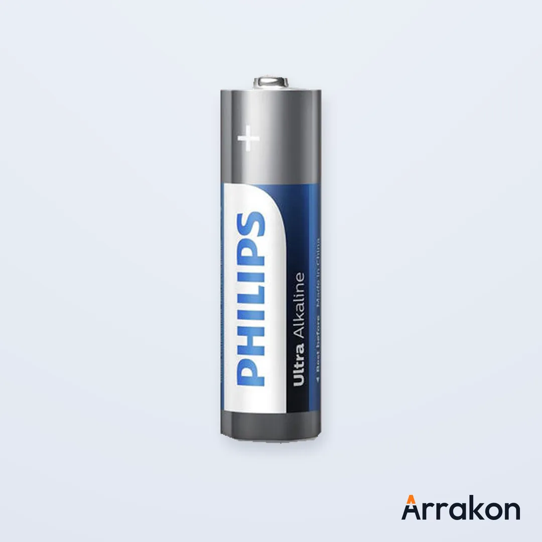 Philips Ultra Alkaline AA LR6 Battery, 2-Pack