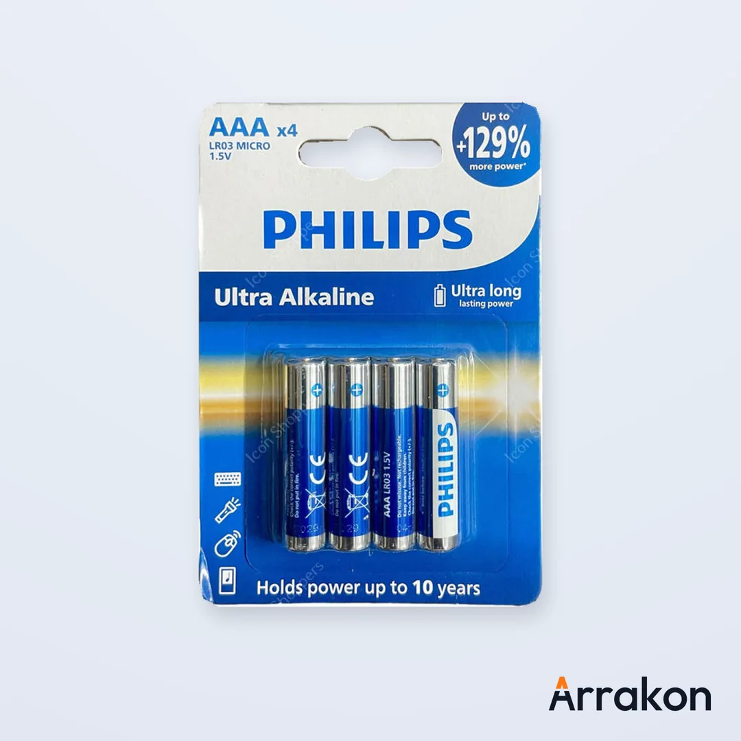 Philips Ultra Alkaline AAA LR03 Battery