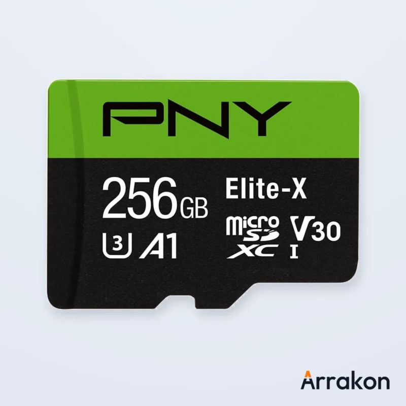 PNY Elite-X 256GB microSDXC Memory Card with SD Adapter, Class 10, UHS-I, U3, V30, A1