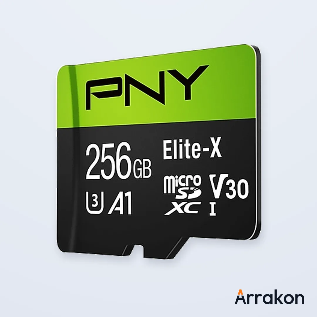 PNY Elite-X 256GB microSDXC Memory Card with SD Adapter, Class 10, UHS-I, U3, V30, A1