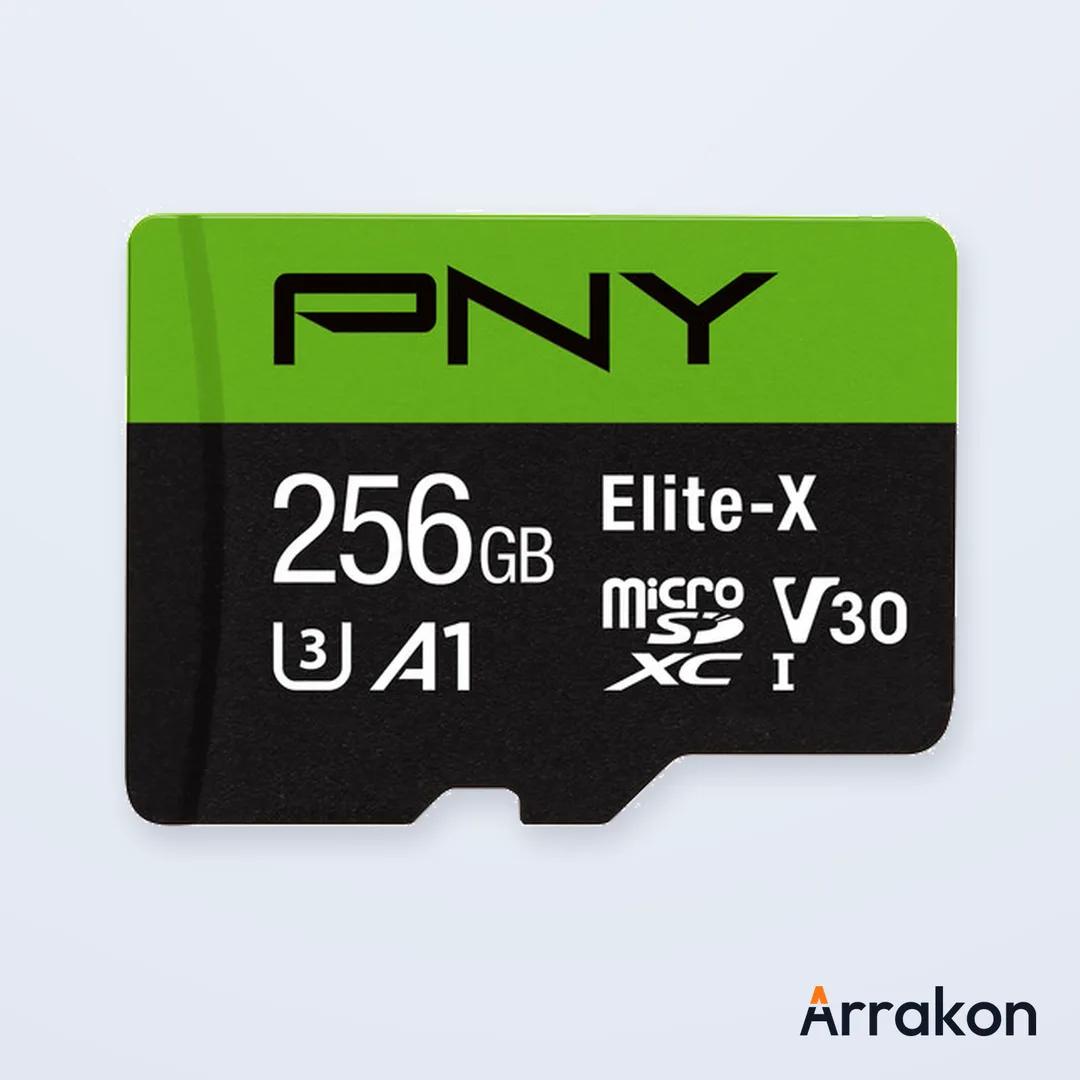 PNY Elite-X 256GB microSDXC Memory Card with SD Adapter, Class 10, UHS-I, U3, V30, A1
