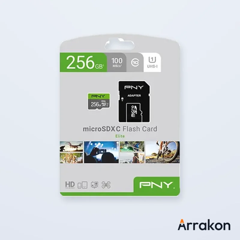 PNY Elite-X 256GB microSDXC Memory Card with SD Adapter, Class 10, UHS-I, U3, V30, A1, view 4 of 6