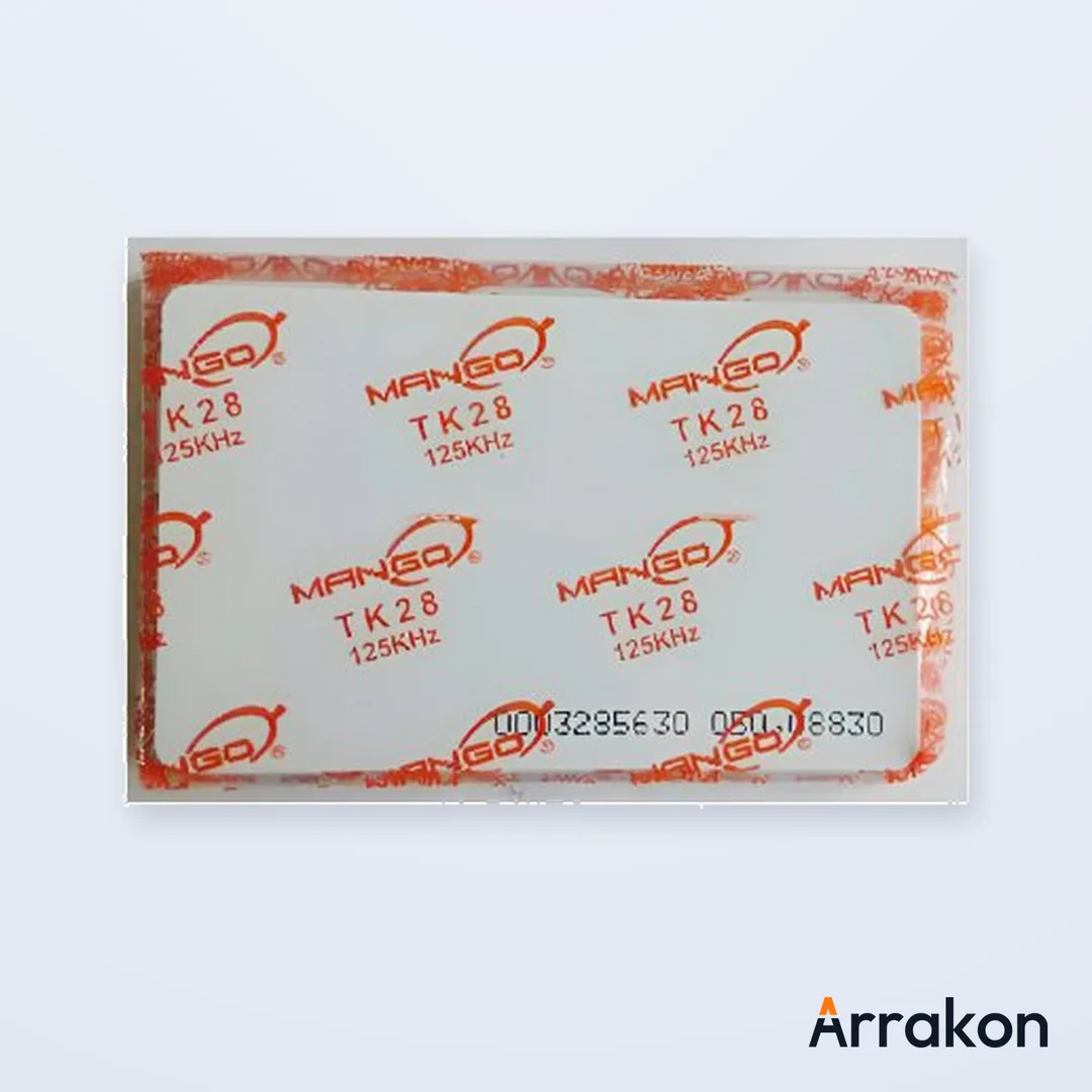 Printable Blank PVC RFID Proximity Card — CR80, 125kHz (EM/TK4100) or 13.56MHz, White Glossy, ID-Printer Ready