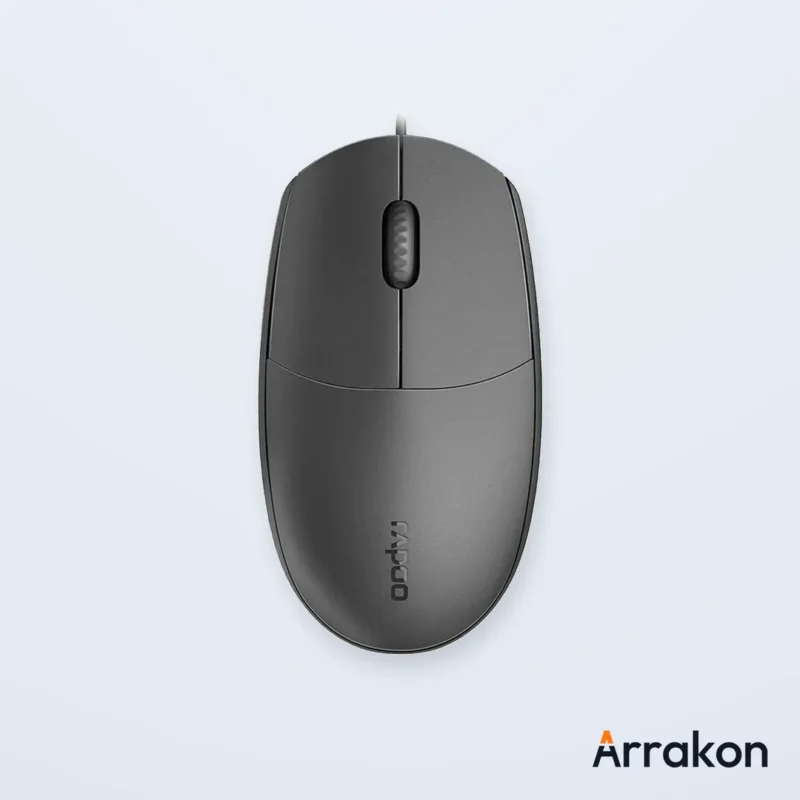 Rapoo N100 Wired USB Optical Mouse, view 3 of 5
