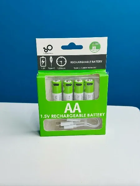 SmarToools RB40 AA 1.5V 2600mWh USB Type-C Rechargeable Li-ion Battery (Sold as a 4-Cell Pack)