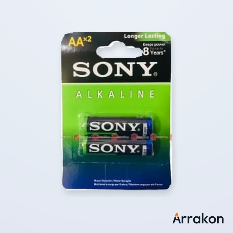 Sony Alkaline AM3 AA/LR6 1.5V Battery — Blister Pack of 2 Cells (1 Pair), view 1 of 6