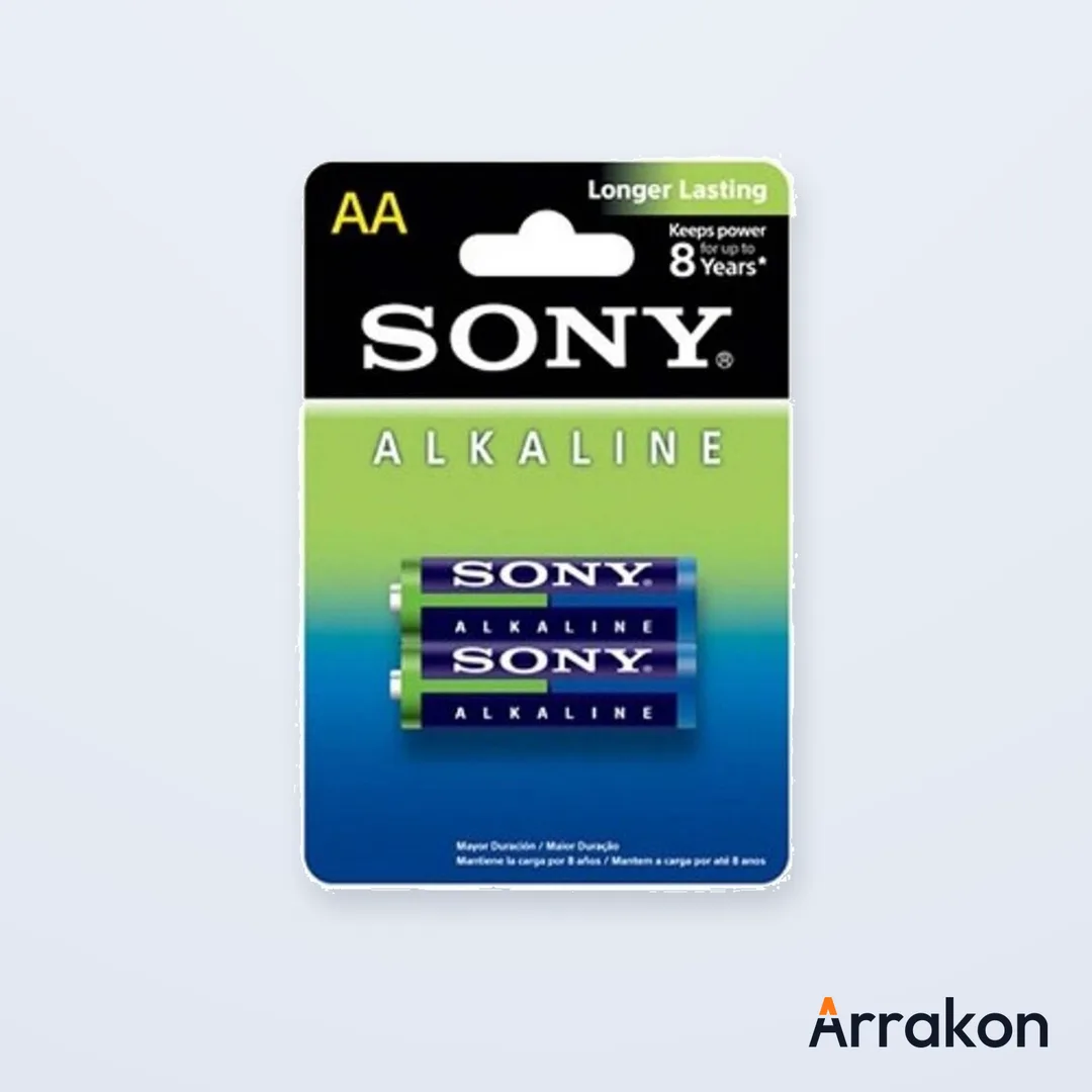 Sony Alkaline AM3 AA/LR6 1.5V Battery — Blister Pack of 2 Cells (1 Pair)