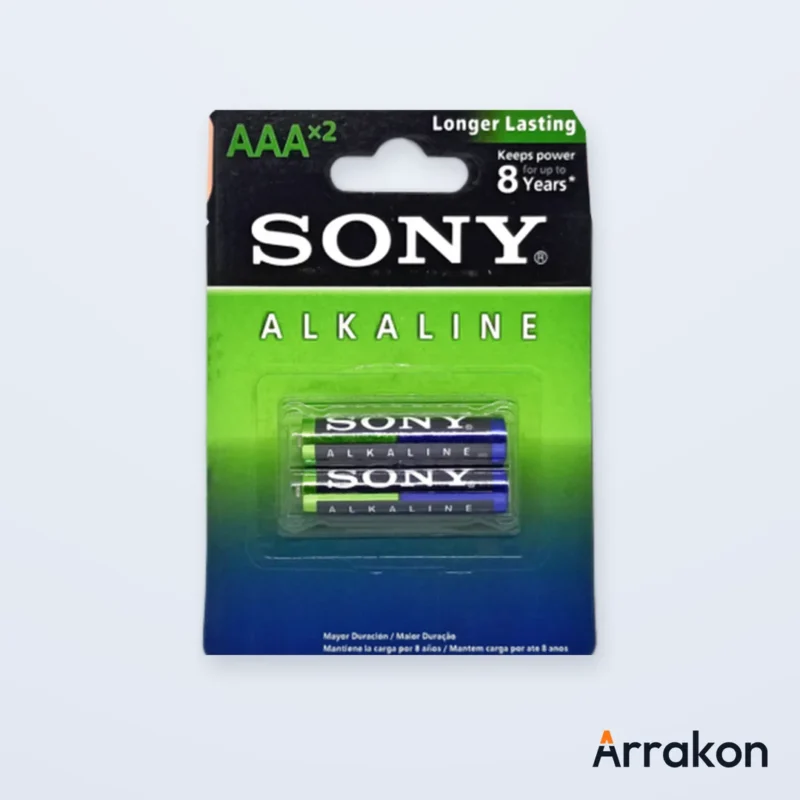 Sony Alkaline AM4 AAA/LR03 1.5V Battery — Blister Pack of 2 Cells (1 Pair), view 2 of 8