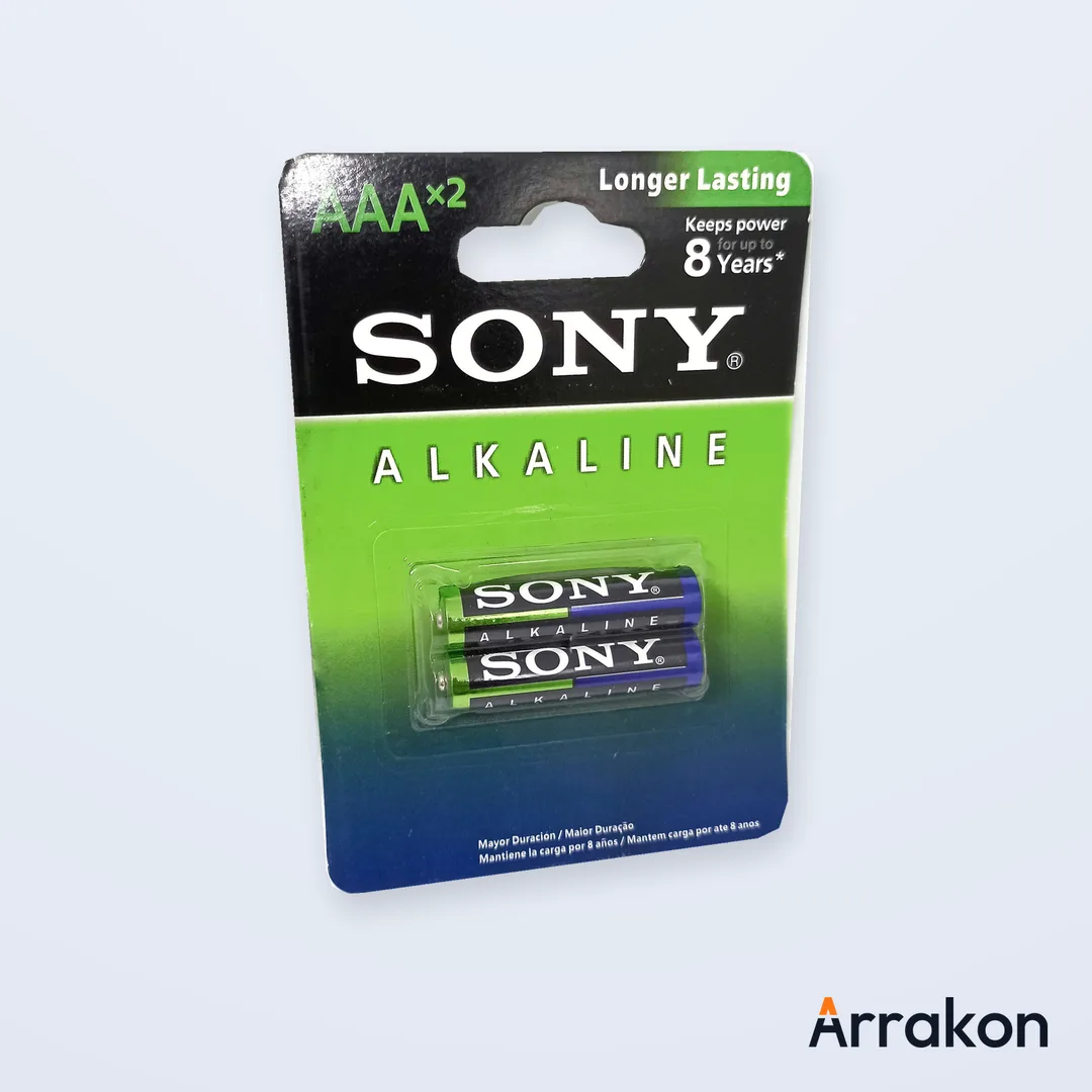 Sony Alkaline AM4 AAA/LR03 1.5V Battery — Blister Pack of 2 Cells (1 Pair)