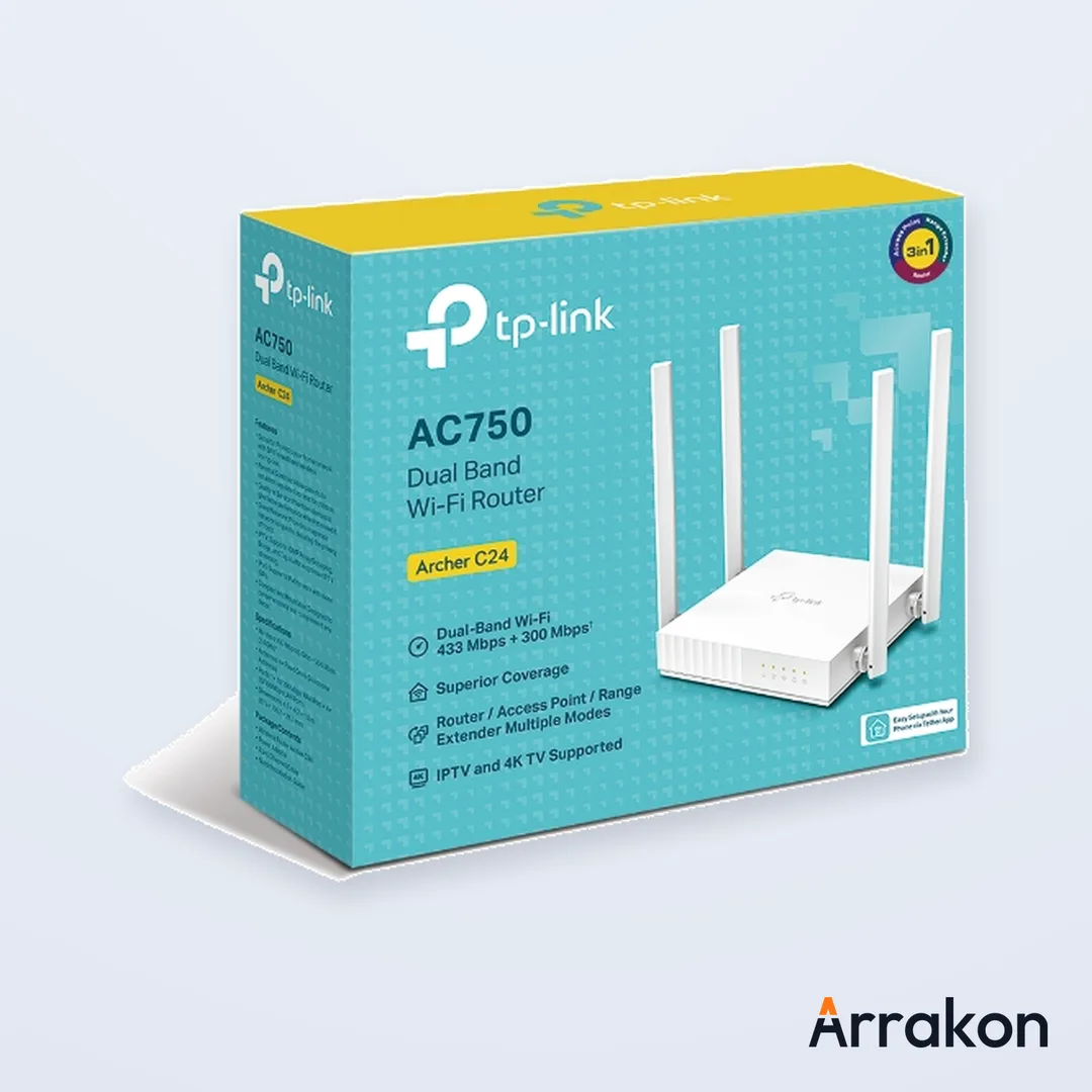 TP-Link Archer C24 AC750 4-Antenna Dual-Band Wi-Fi Router