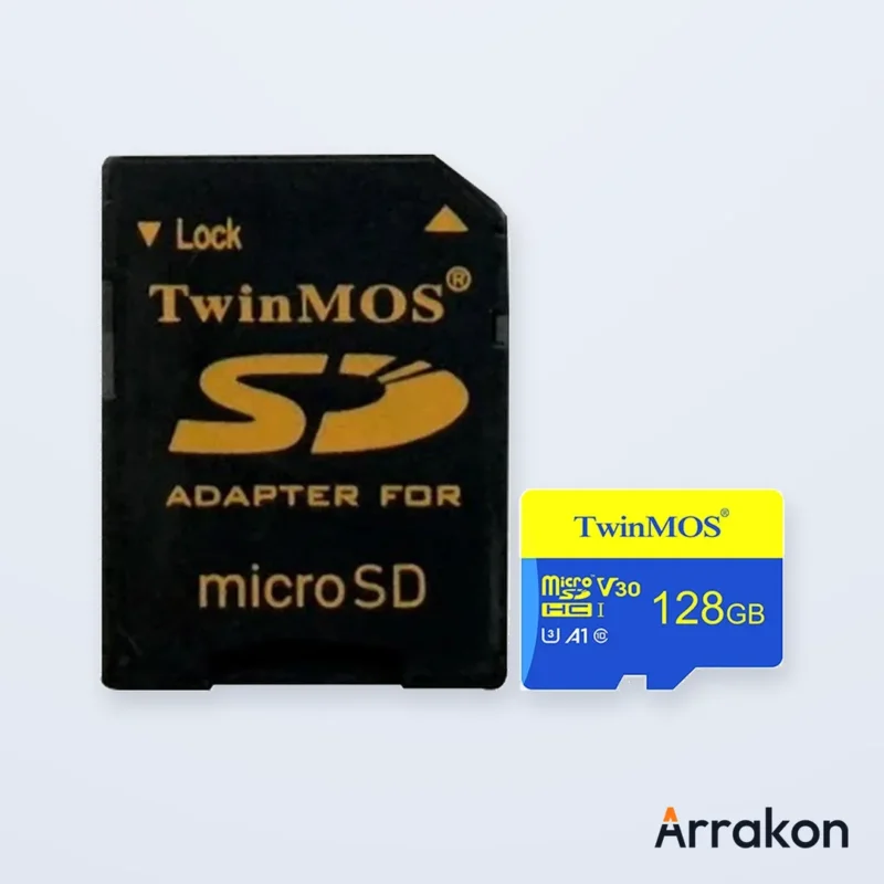 TwinMOS 128GB MicroSDXC UHS-I U3 Class 10 V30 Memory Card with SD Adapter, view 4 of 4