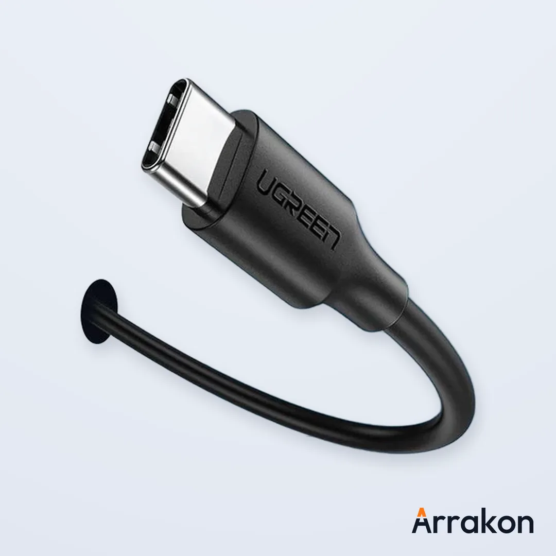 UGREEN 60116 USB-A 2.0 to USB-C Charging & Data Cable, Nickel-Plated, 1m, Black