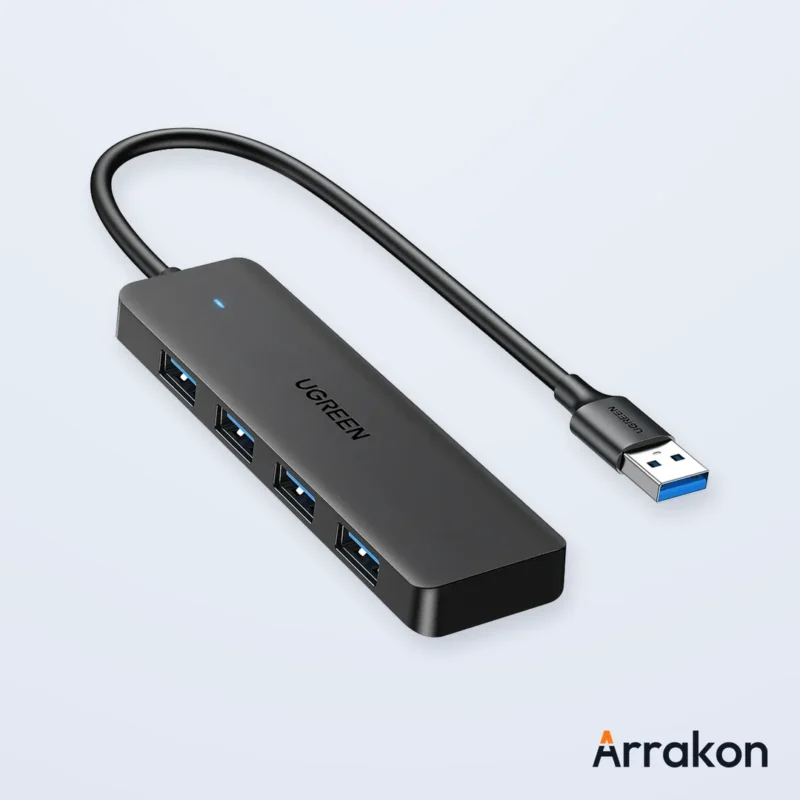 UGREEN CM219 4-Port USB 3.0 Hub (USB-A Male to 4x USB-A Female, 0.15m Cable) #25851