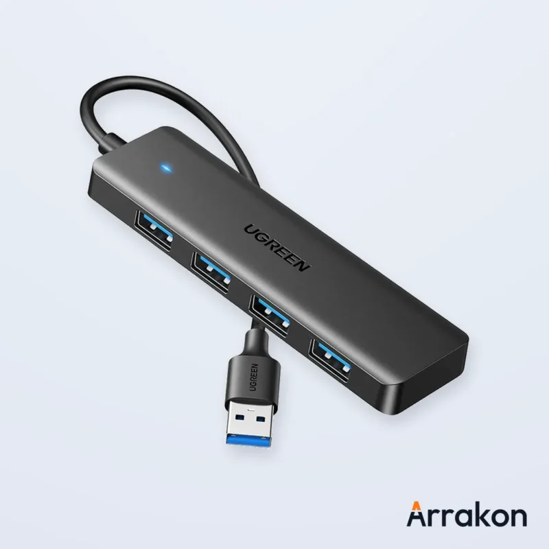 UGREEN CM219 4-Port USB 3.0 Hub (USB-A Male to 4x USB-A Female, 0.15m Cable) #25851, view 4 of 5