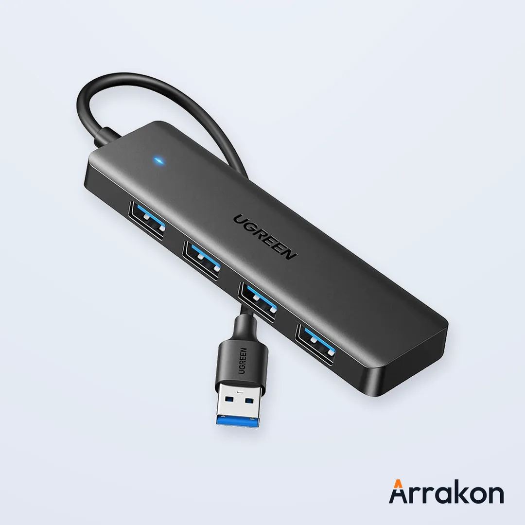 UGREEN CM219 4-Port USB 3.0 Hub (USB-A Male to 4x USB-A Female, 0.15m Cable) #25851