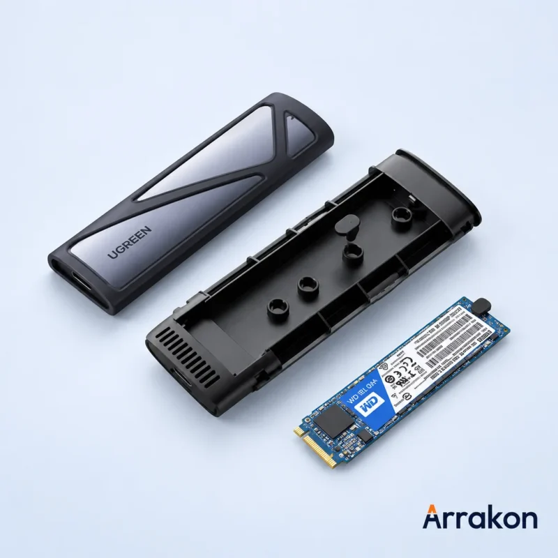 UGREEN CM400 (#10902) M.2 NVMe SSD Enclosure, USB 3.1 Gen 2 10Gbps, M-Key, view 2 of 11