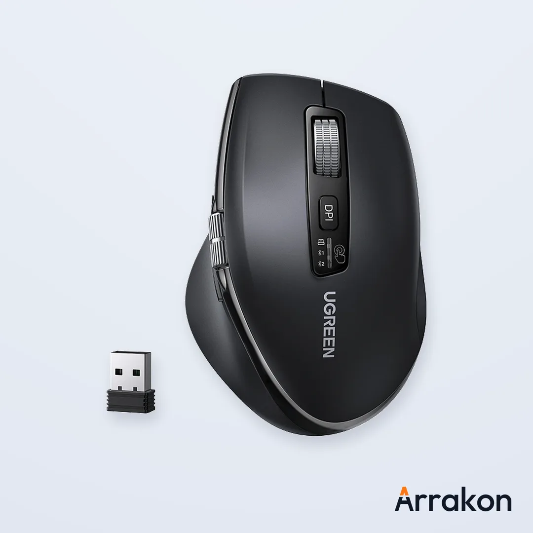 UGREEN M751 Multi-Mode Wireless Mouse with Side Thumb Scroll Wheel (Part# 45792)