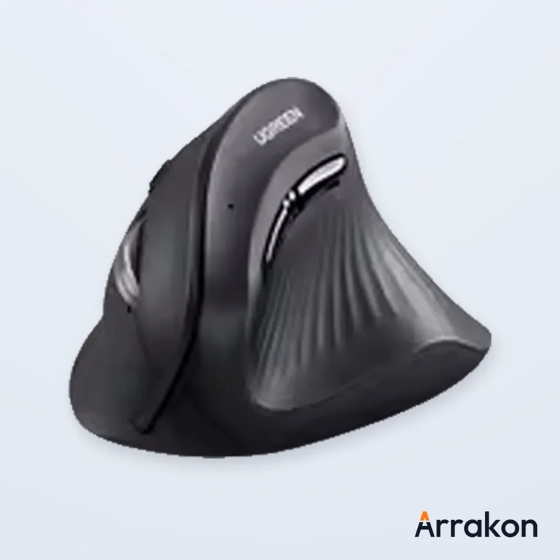UGREEN MU008 Rechargeable Vertical Ergonomic Wireless Mouse — Bluetooth + 2.4G Dual-Mode, 4000 DPI (Part# 25444), view 2 of 5