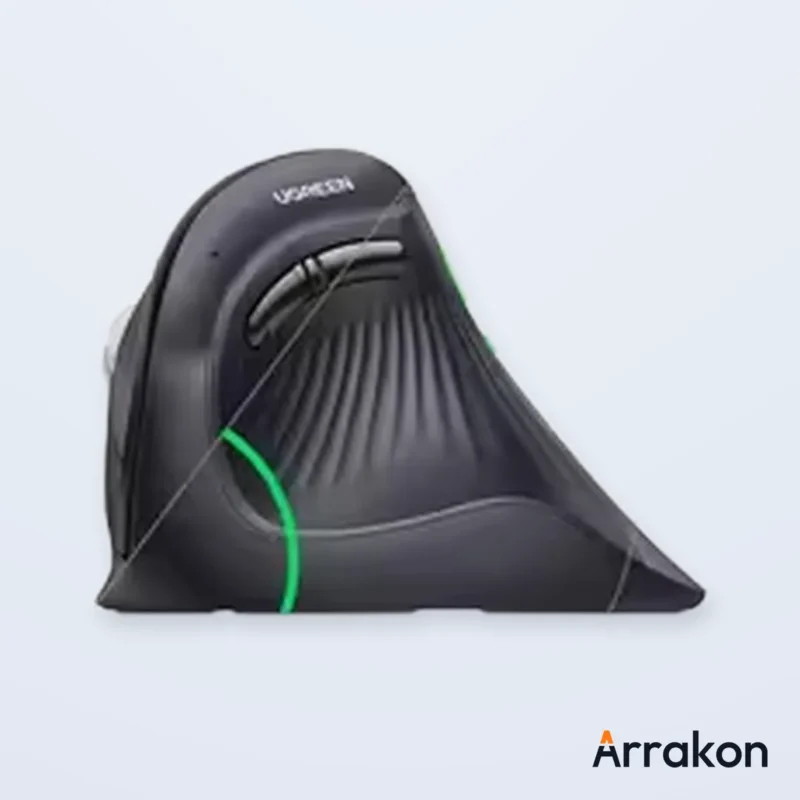 UGREEN MU008 Rechargeable Vertical Ergonomic Wireless Mouse — Bluetooth + 2.4G Dual-Mode, 4000 DPI (Part# 25444), view 3 of 5