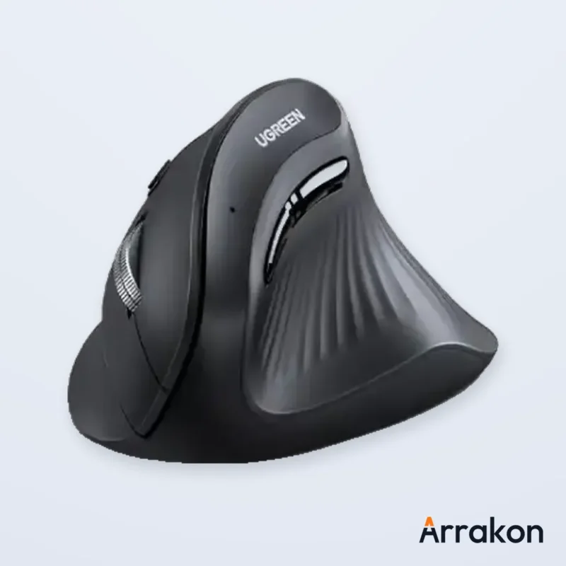 UGREEN MU008 Rechargeable Vertical Ergonomic Wireless Mouse — Bluetooth + 2.4G Dual-Mode, 4000 DPI (Part# 25444), view 5 of 5