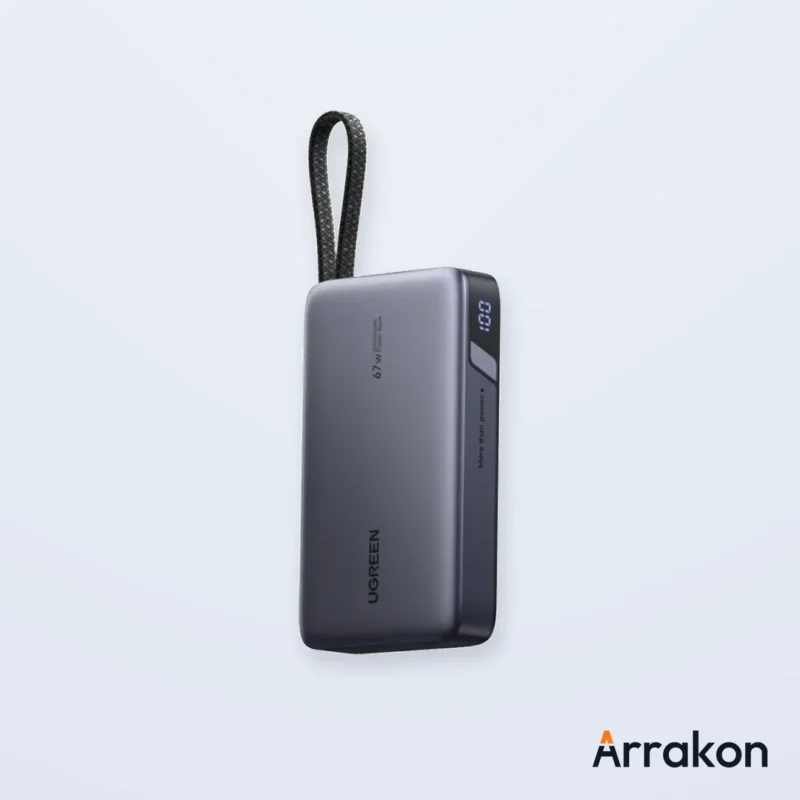 UGREEN Nexode PB550 20000mAh 67W Power Bank with Built-in USB-C Cable (55996B)